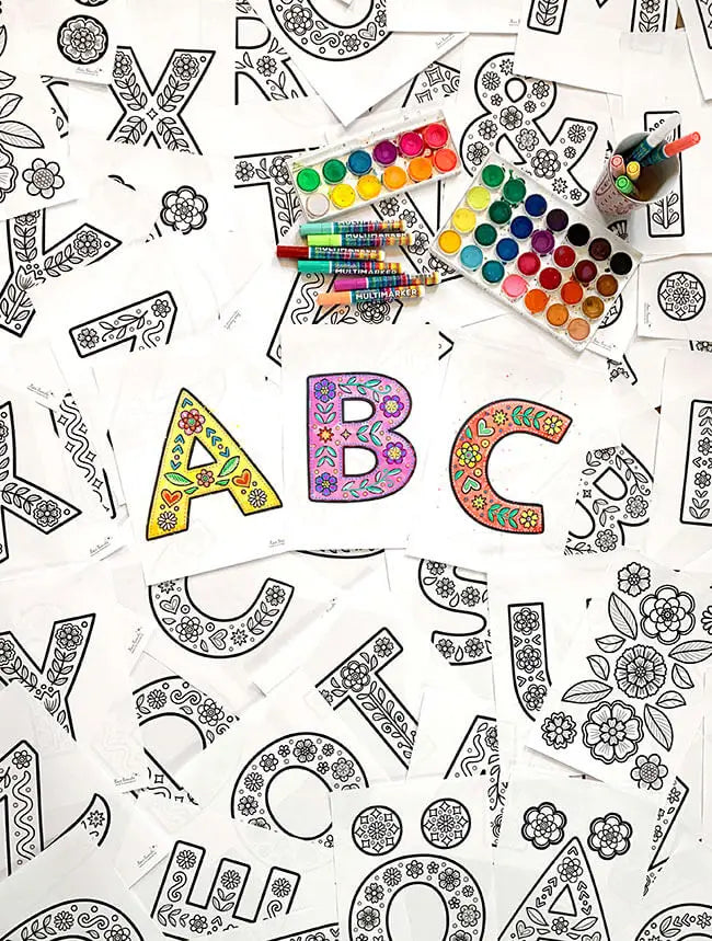 Alphabet mit Ornamenten - Kreative Druckvorlagen – Bines Download Shop