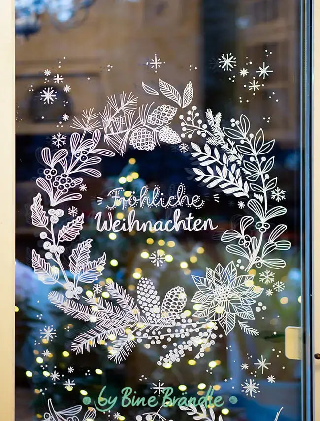Weihnachtskranz aus Zweigen – Einfacher DIY-Kranz – Bines Download Shop