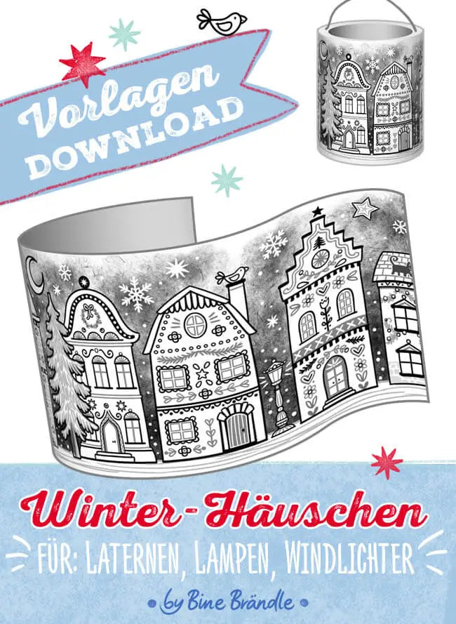 Laterne Winter Häuser