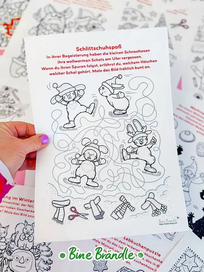 Weihnachten Rätselheft für Kinder: Kreativer Spaß im PDF – Bines