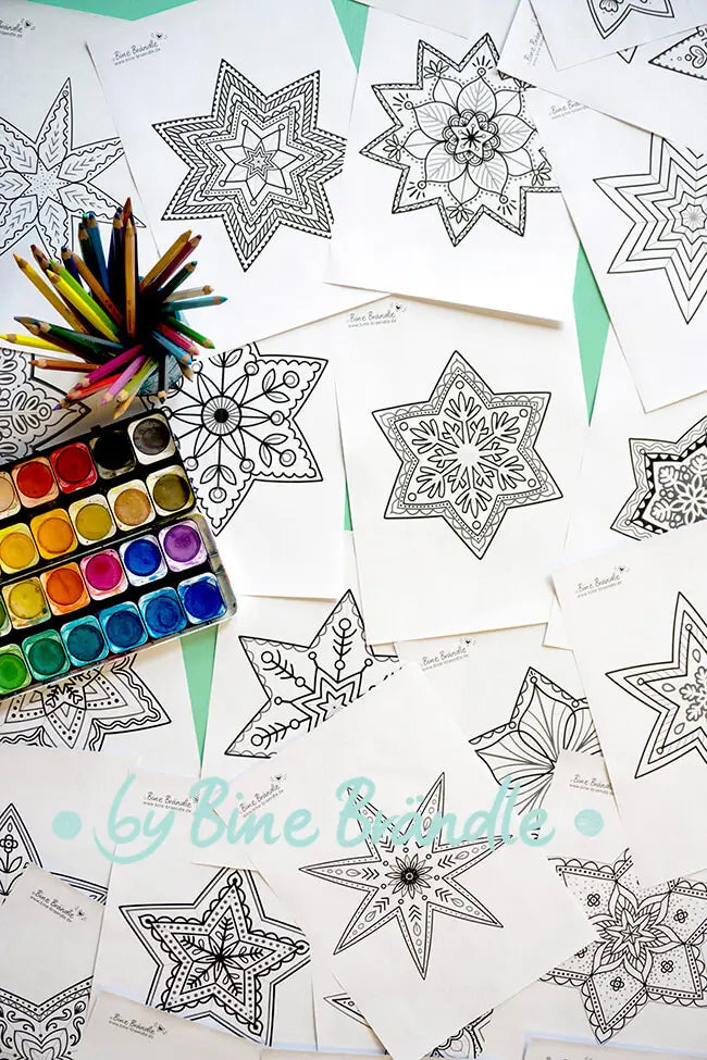 Sterne zum Ausmalen – Bines Shop Sterne zum Ausmalen – Bines Shop