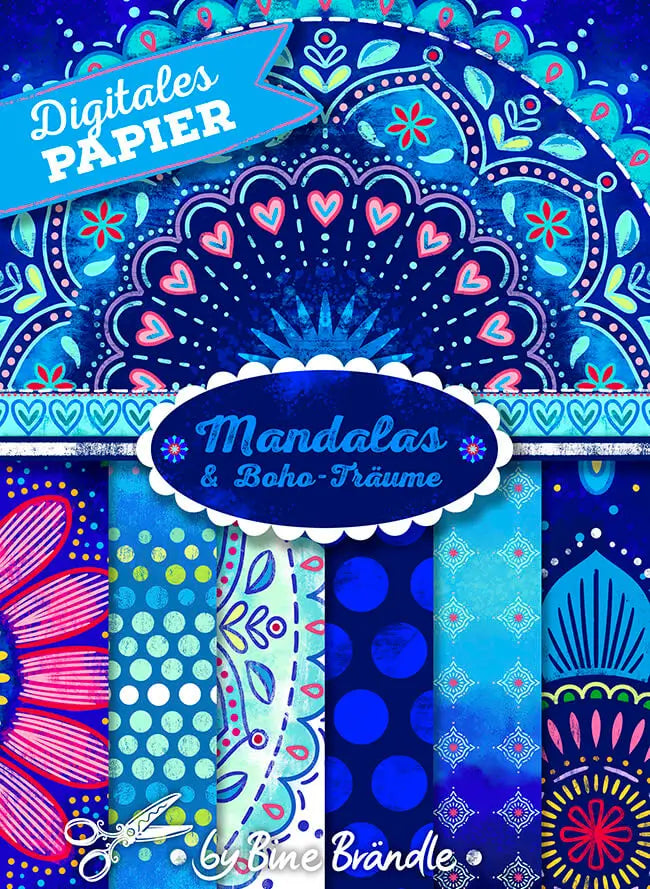Mandalas & Boho-Träume Blau DP