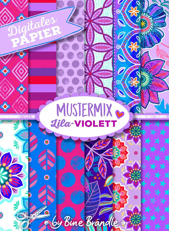 Pattern mix purple-violet DP