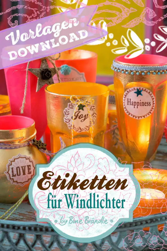 Etiketten für Windlichter