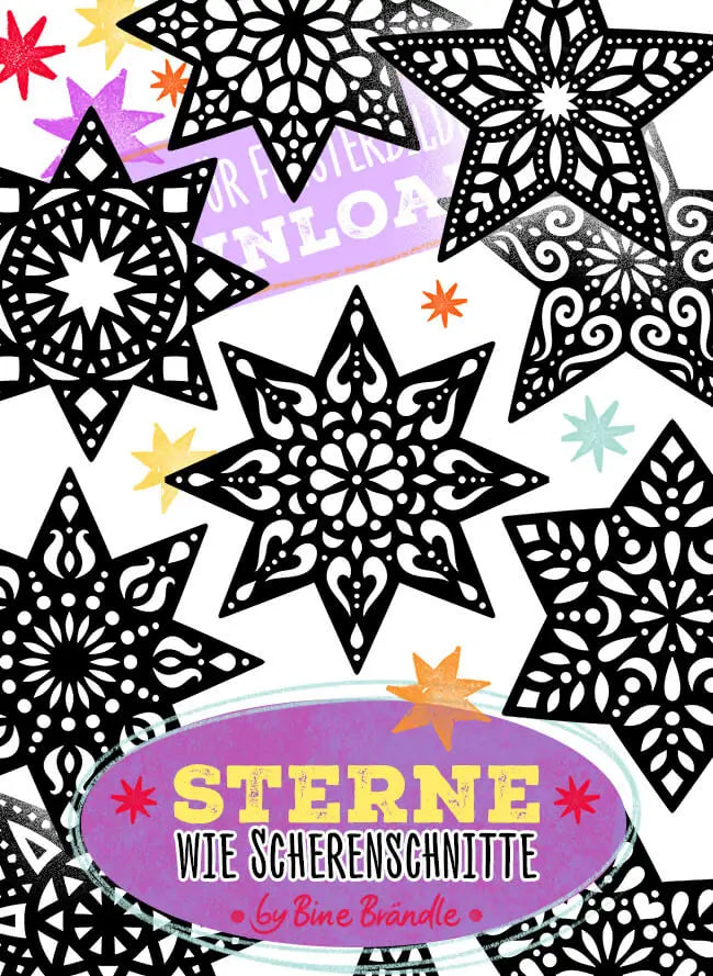 Sternstunden der Kreativität: Scherenschnitt Vorlagen Sterne zum Ausmalen – Kostenlos & Wunderschön!