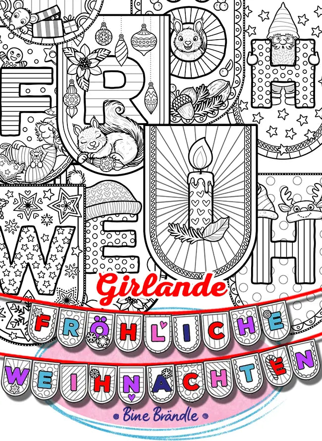 Weihnachtsgirlande Fröhliche Weihnachten