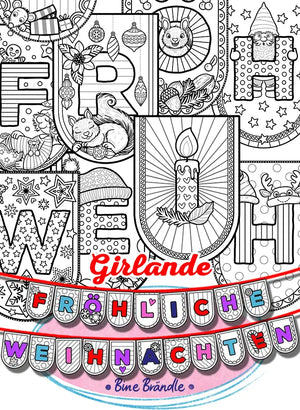 Weihnachtsgirlande Fröhliche Weihnachten