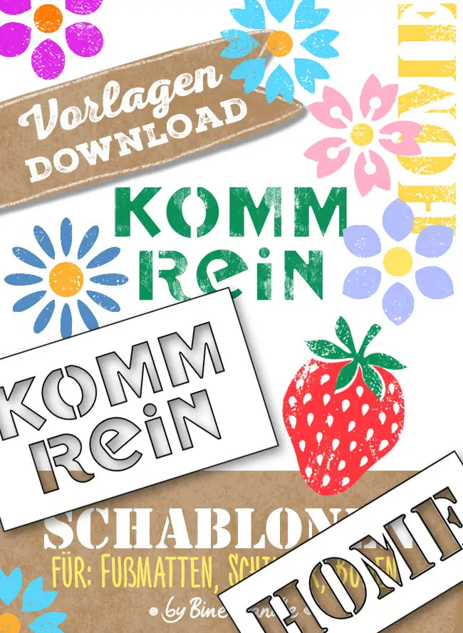 Schablone für Fußmatten