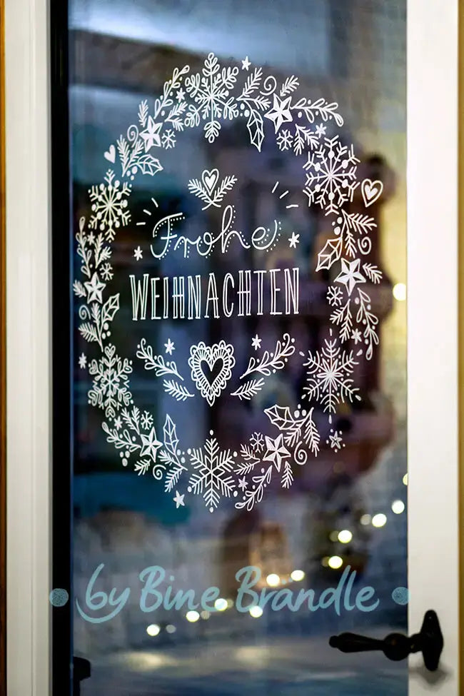 Weihnachtskranz Frohe Weihnachten – Festliche Dekoration – Bines Download Shop