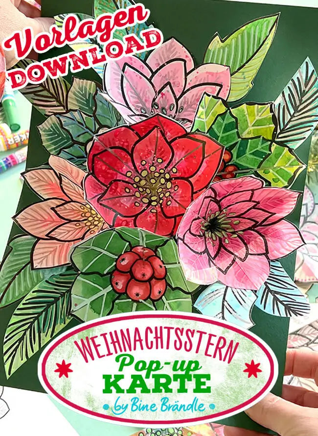 Pop-Up Karte Weihnachtsstern
